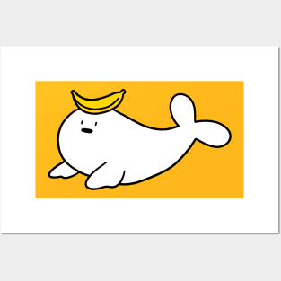 Banana Baby Harp Seal Posters and Art